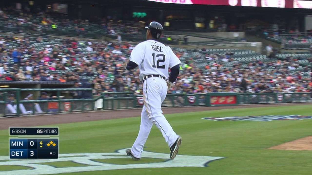 Gose scores on double play