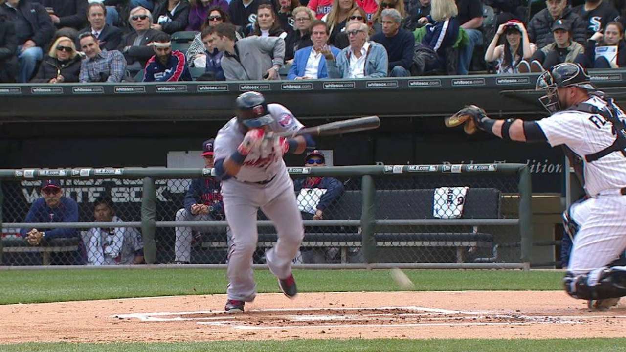Escobar hit by pitch, stays in