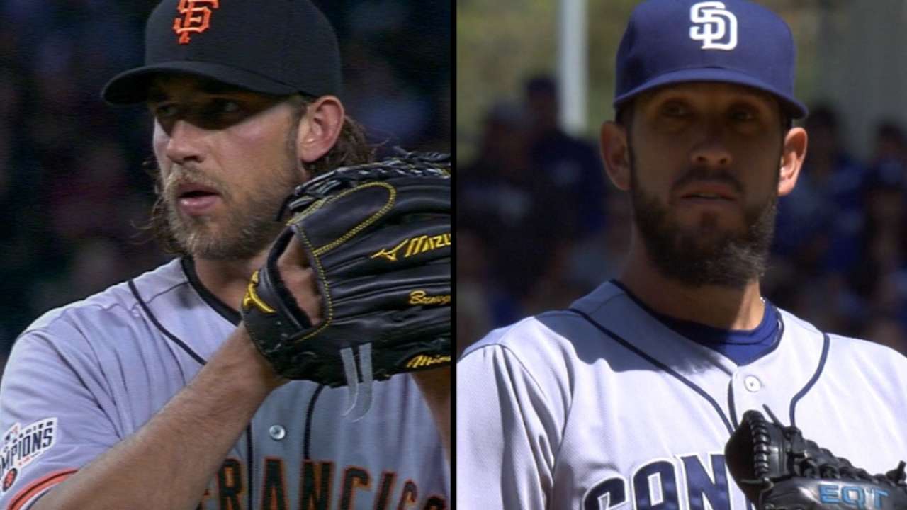 Bumgarner, Shields set for rematch in San Diego