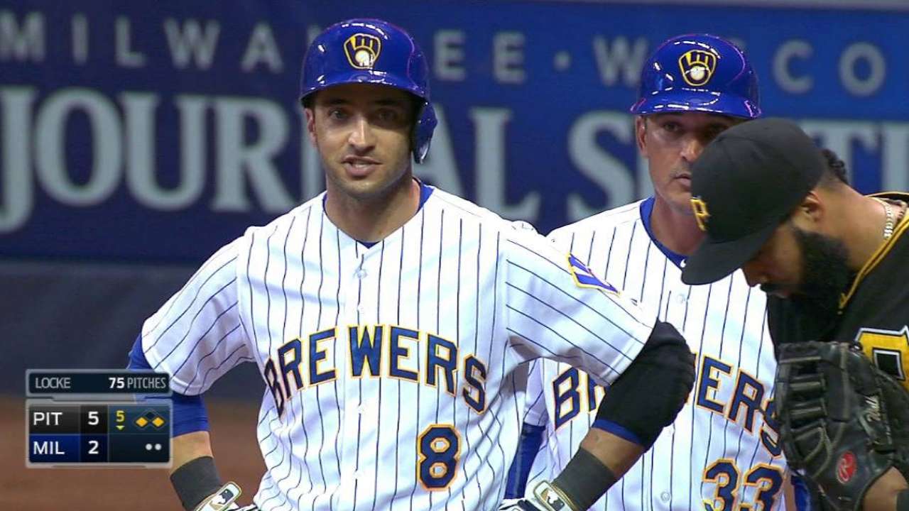 Braun's sharp single to left