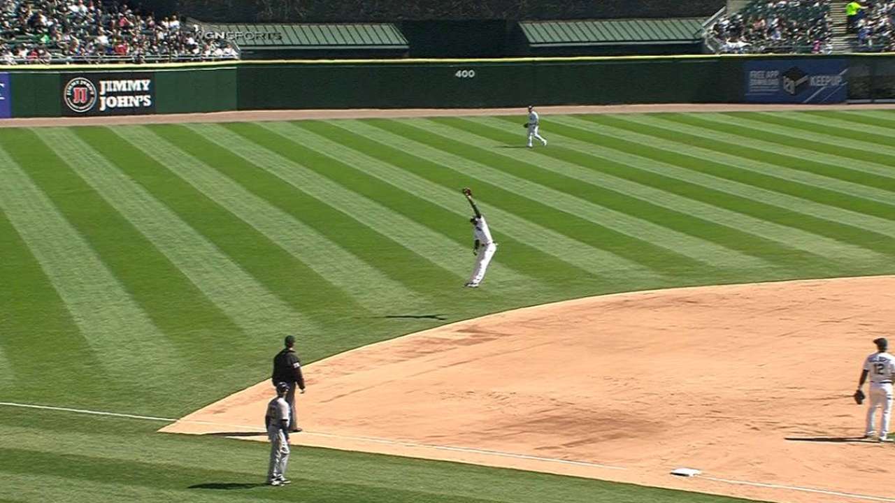 Ramirez's leaping grab