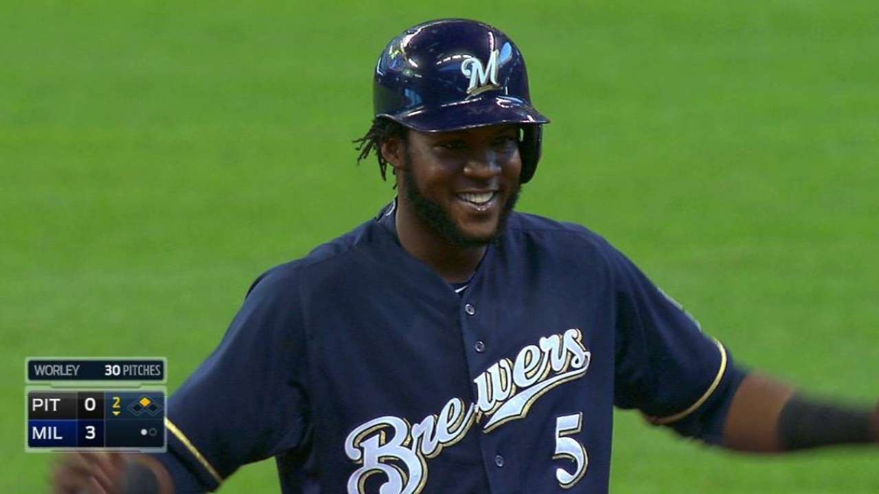 H. Gomez's two-run double