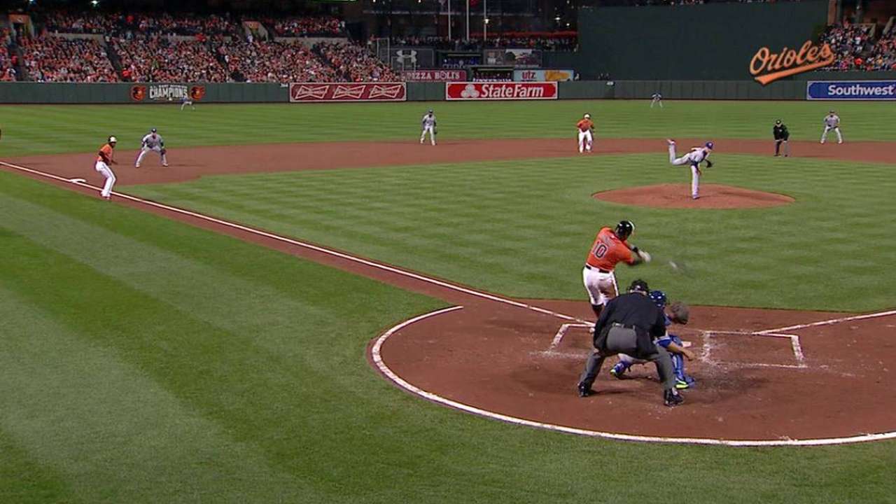 Reyes turns two with bases full