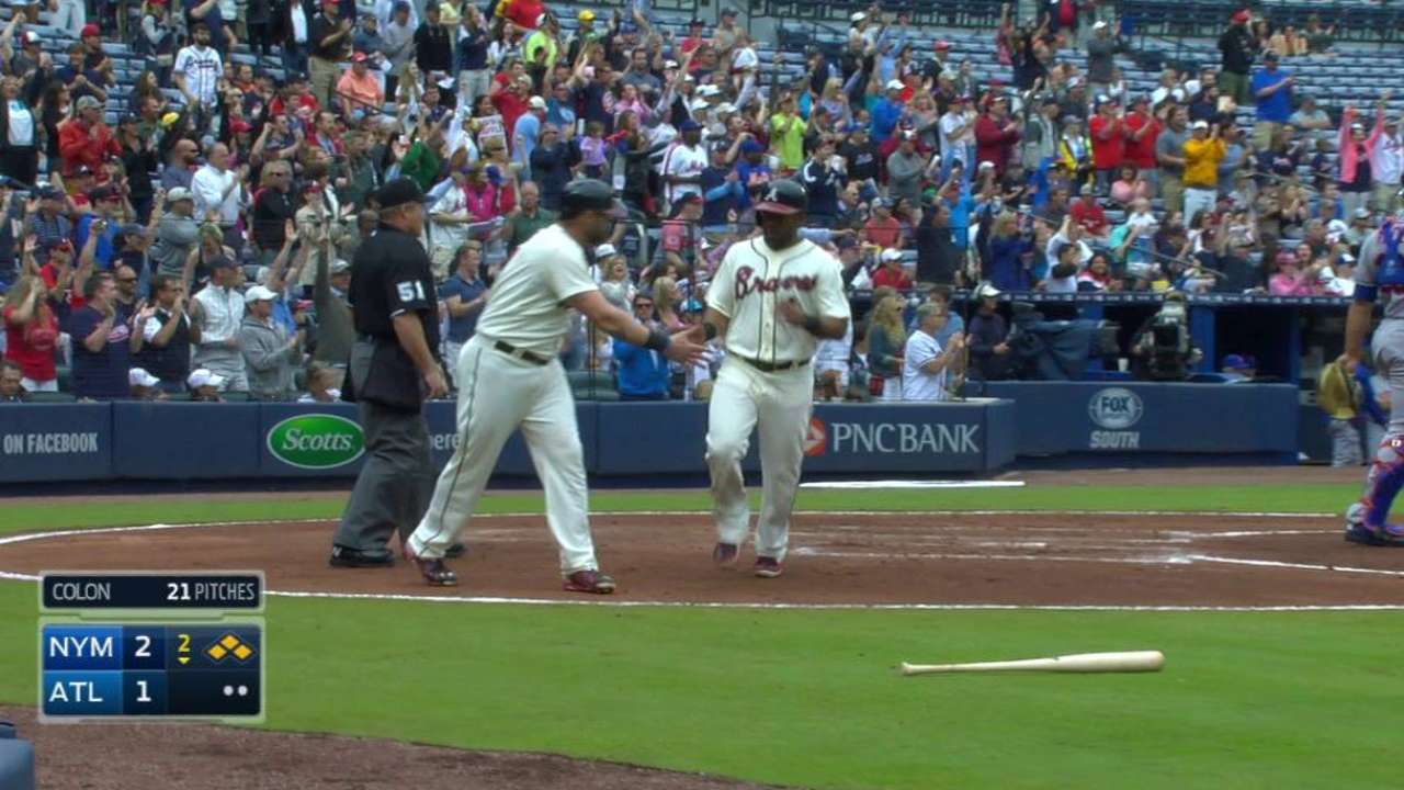 Simmons' two-run triple