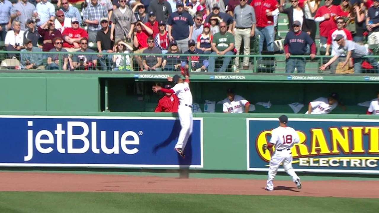 Betts' leaping catch at the wall