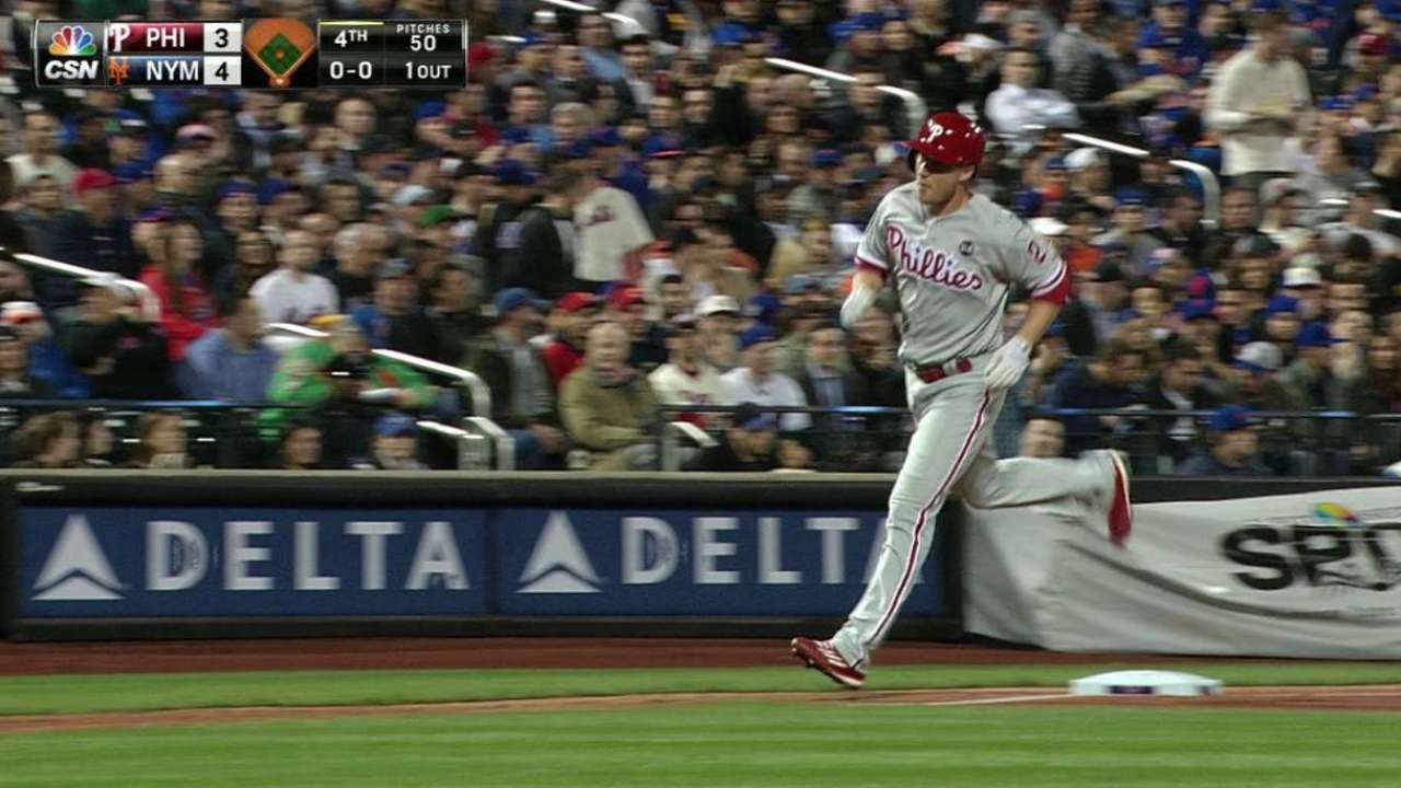 Asche's long home run