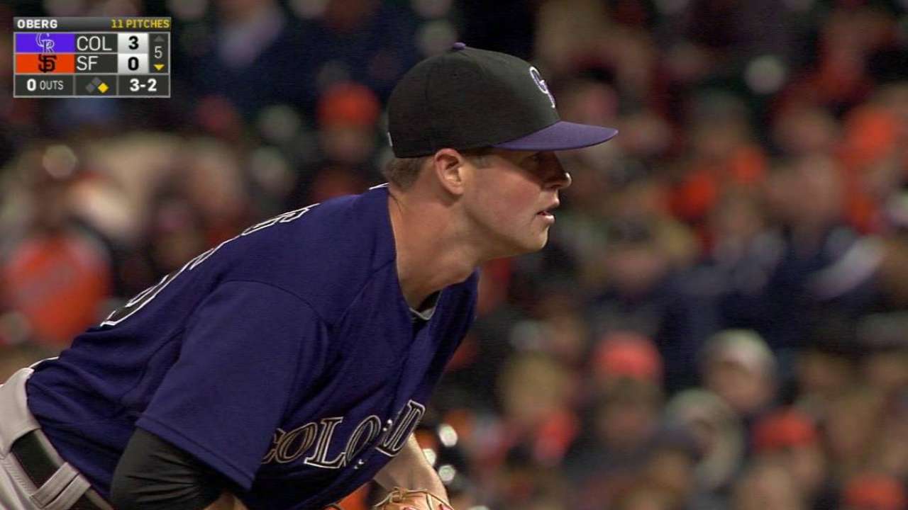 Rockies go with shorter 'pen after sending down Oberg
