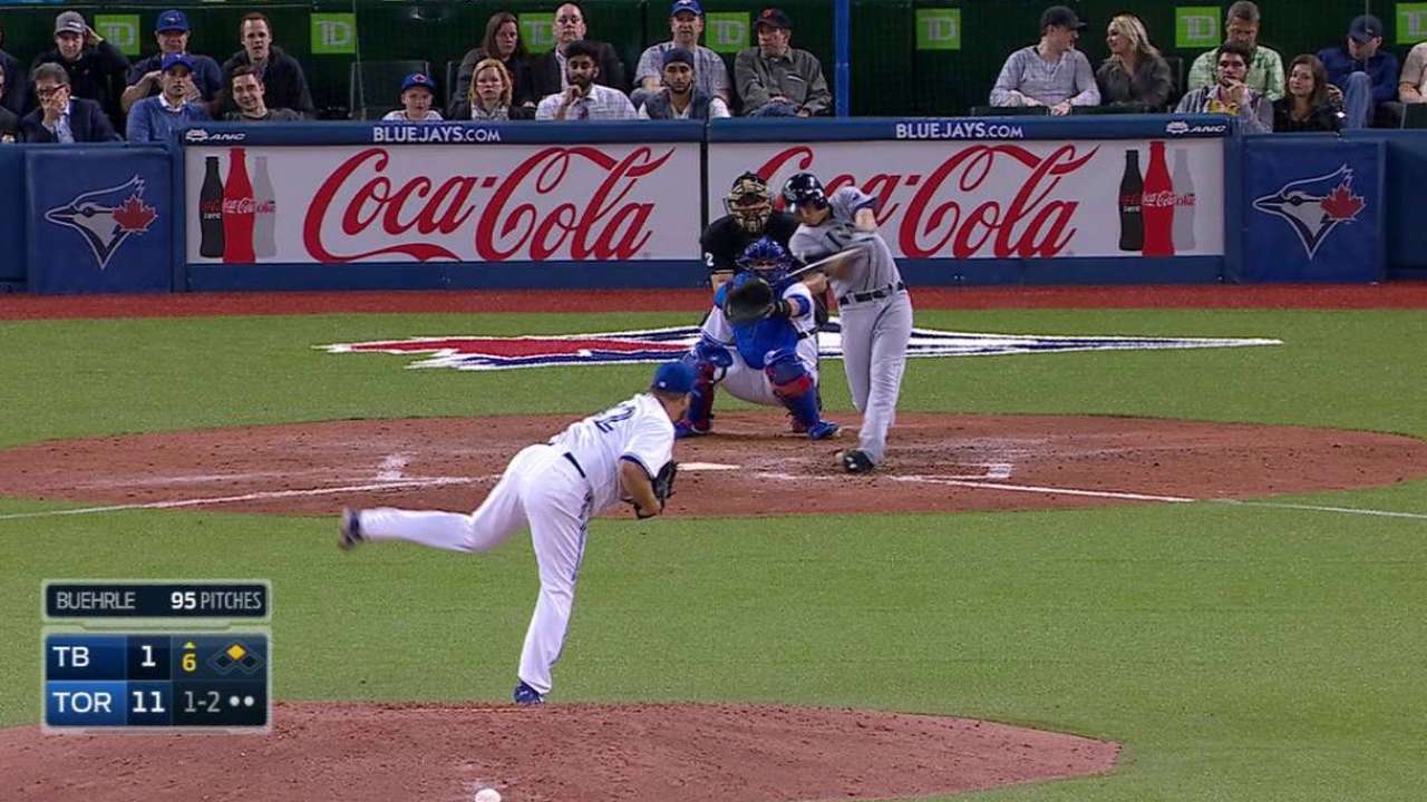 Mahtook homers for first big league hit