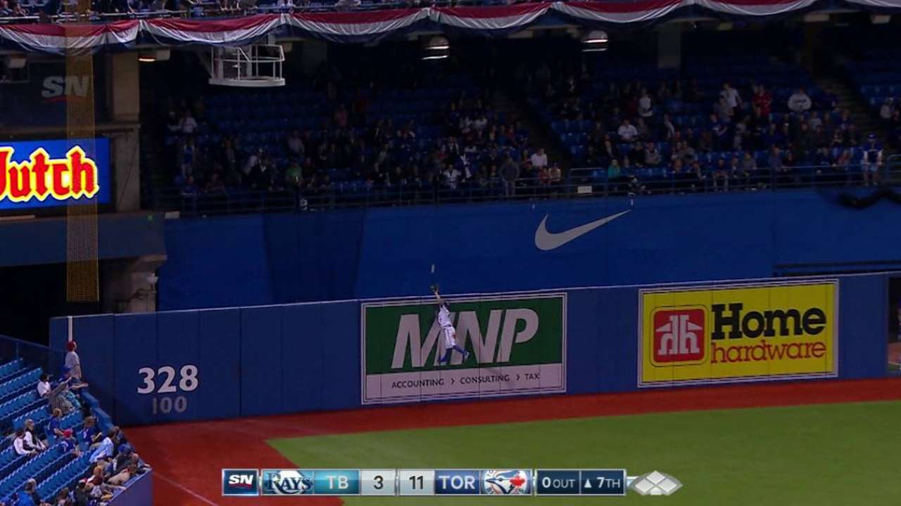 Pillar robs a home run
