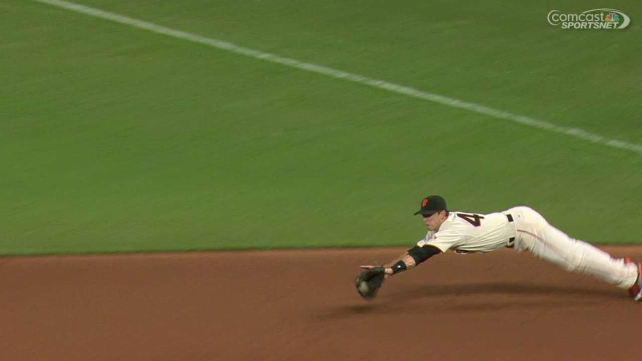 Posey's diving stop