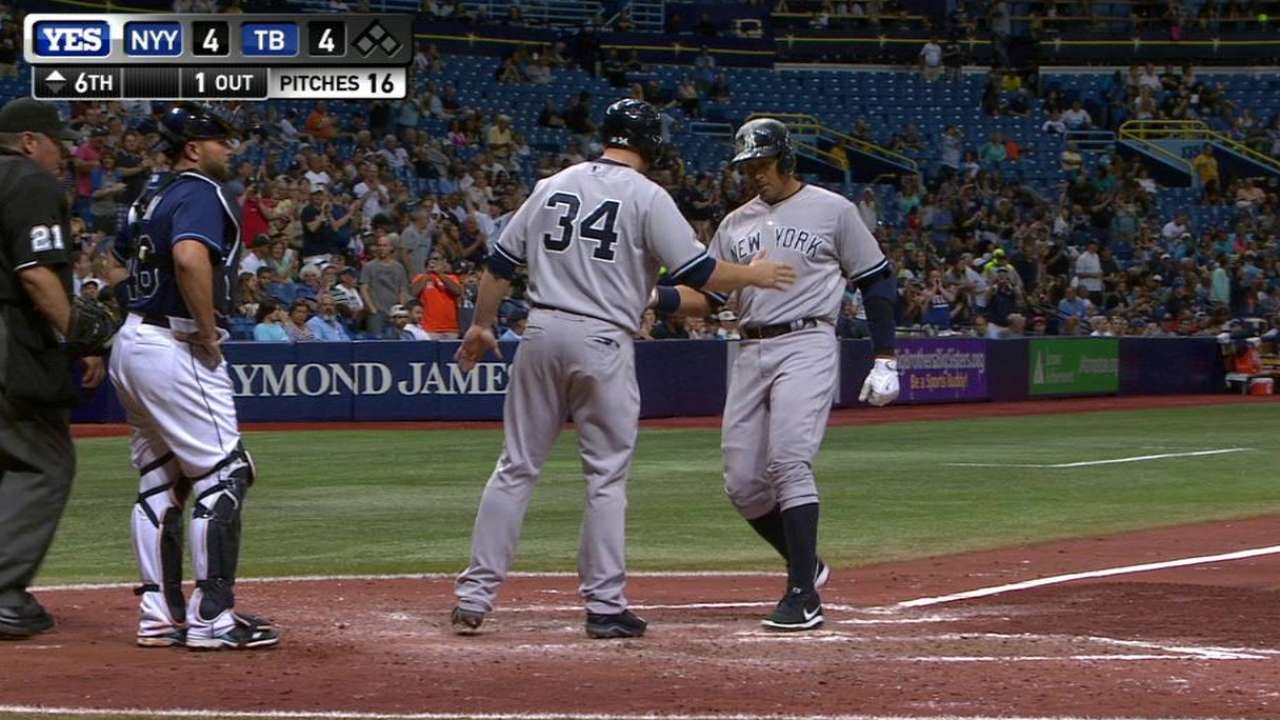 A-Rod sacude 2 HR y Yankees le pegan a los Rays