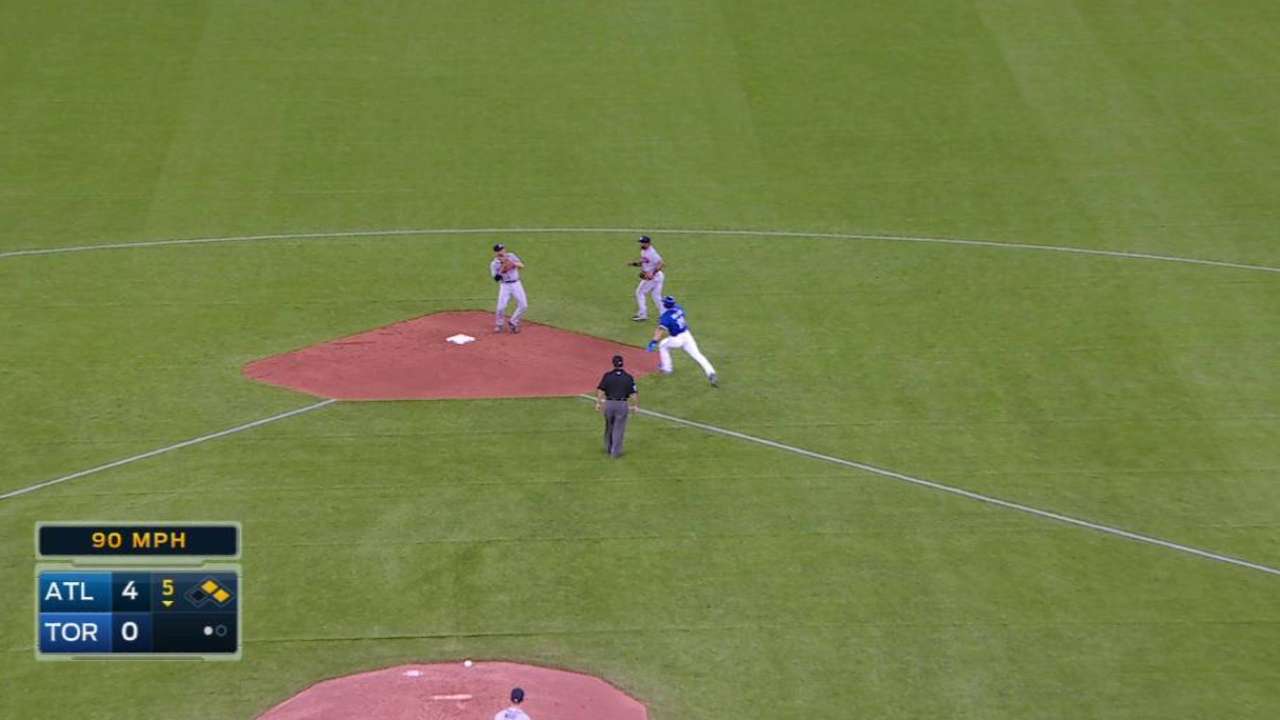 Callaspo starts double play