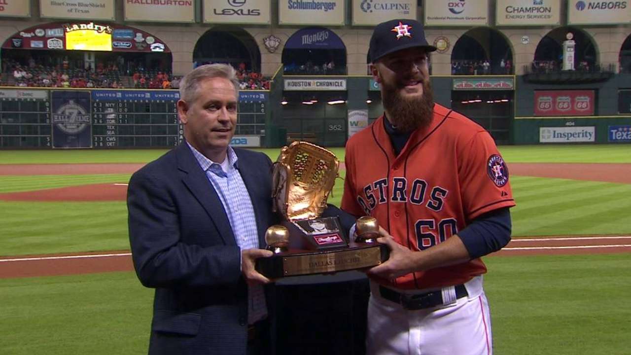 Keuchel's Gold Glove award