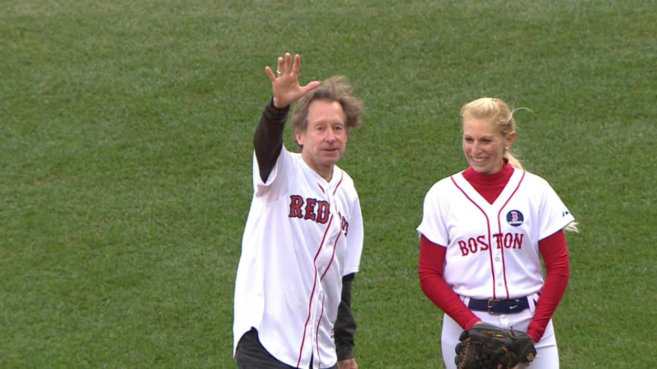 Runner Bill Rodgers' first pitch