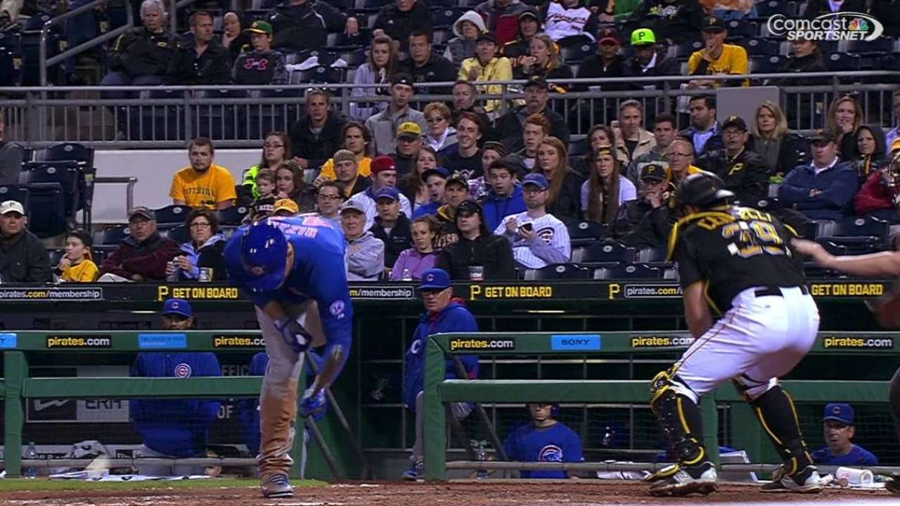 Rizzo hit by pitch