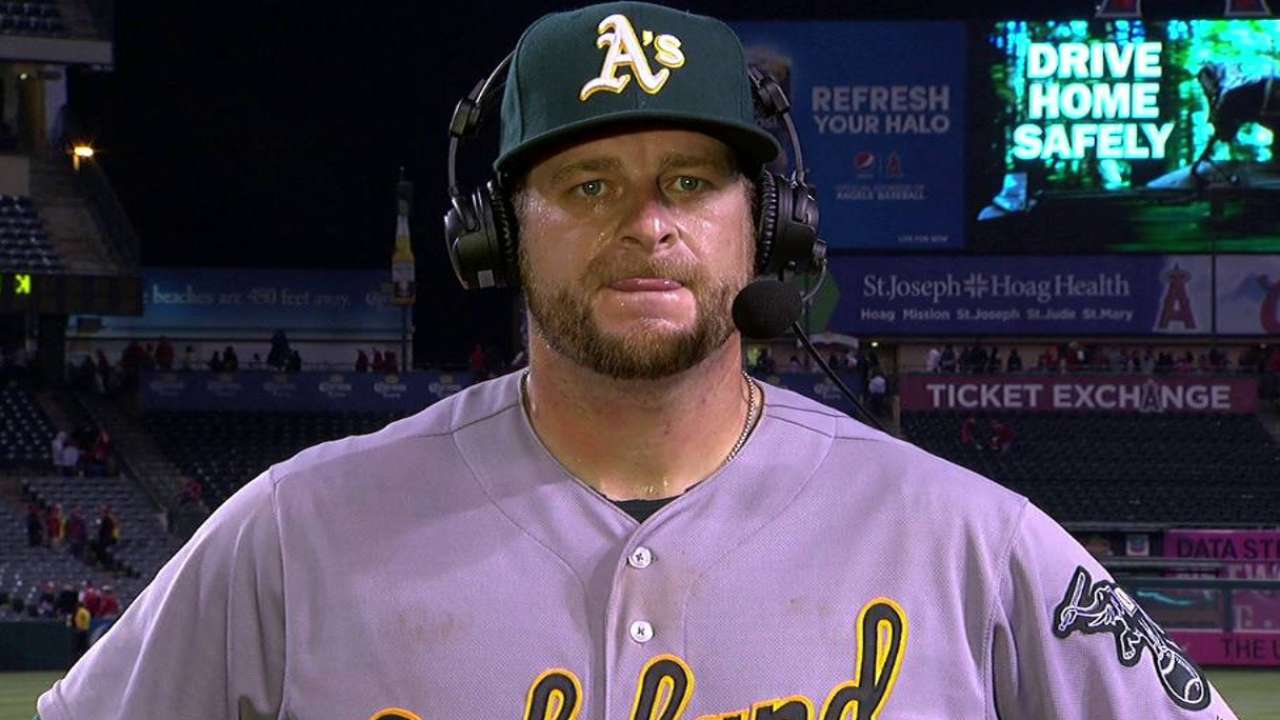 Vogt talks A's 6-3 win