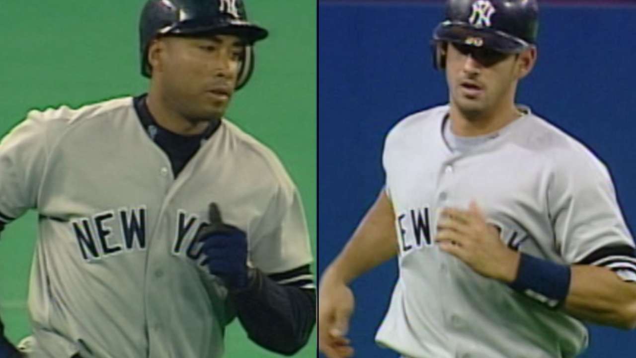 #TBT: Bernie, Posada homer from both sides of plate