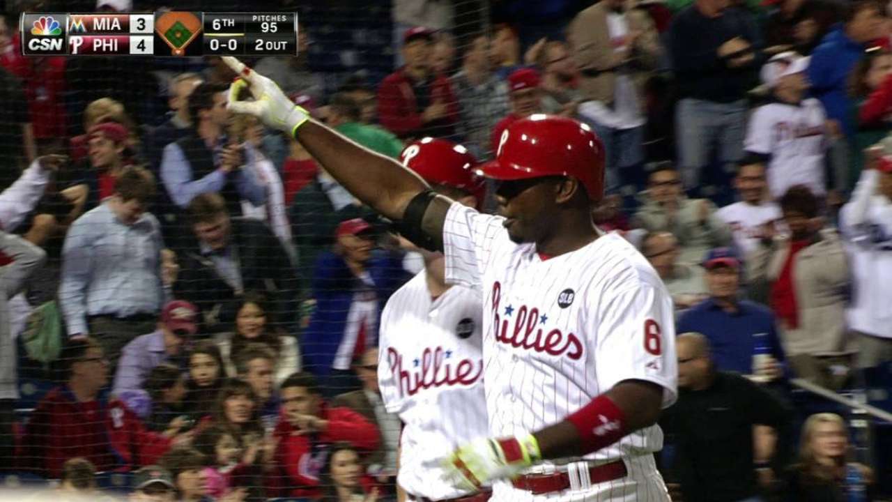Howard, Phillies power up, rally past Marlins