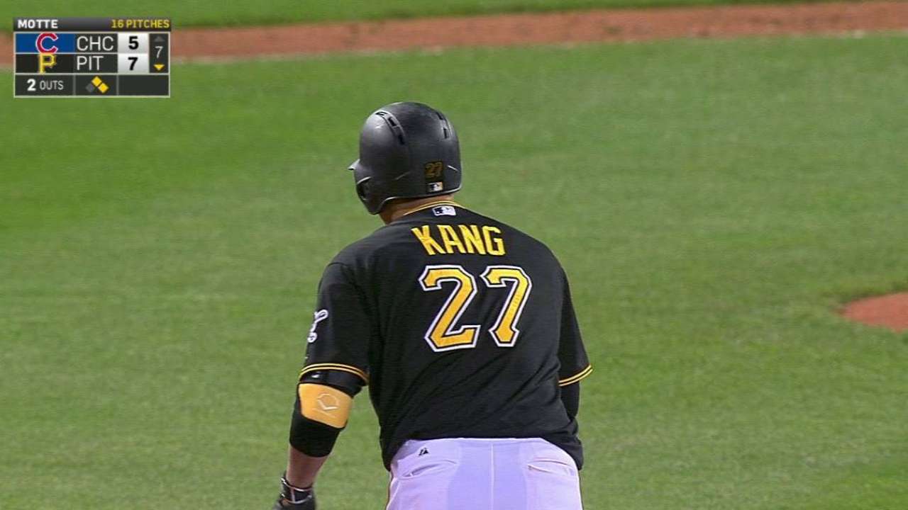 Kang's first extra-base hit, RBIs could boost confidence