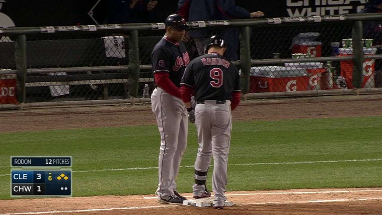 Raburn's bat vs. lefties a weapon for Tribe
