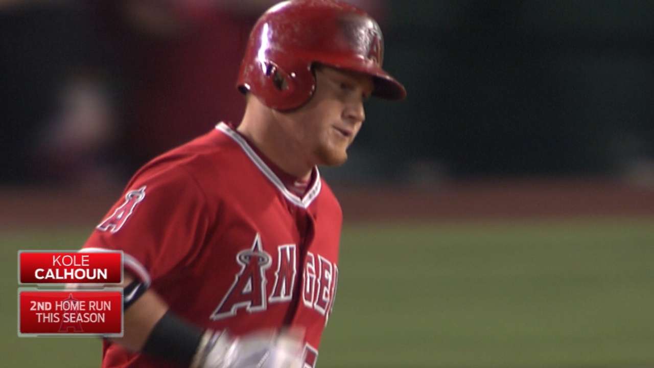 Calhoun's four-hit game