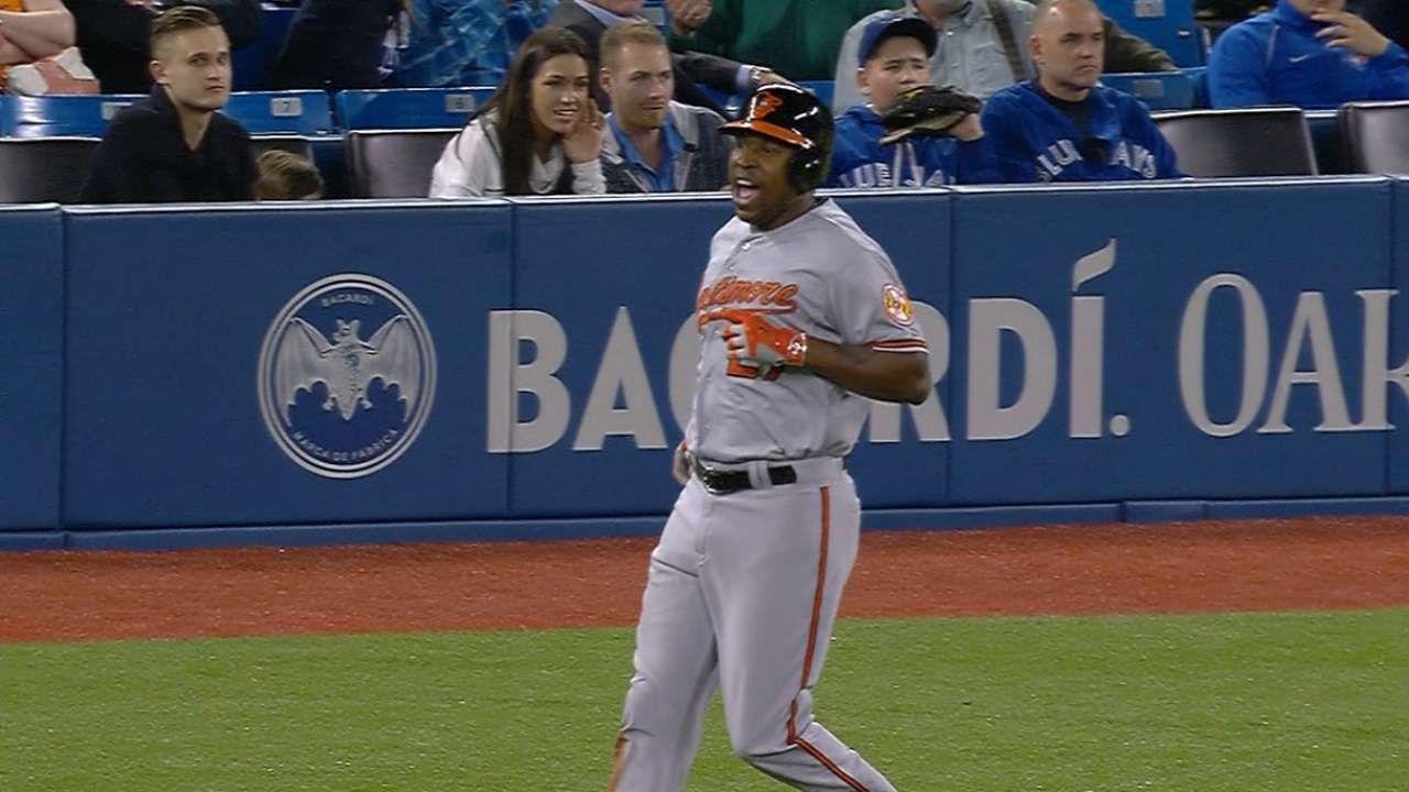 Bautista tries to nab Young