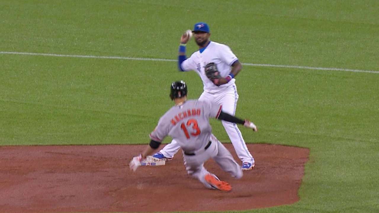 Travis turns nice double play
