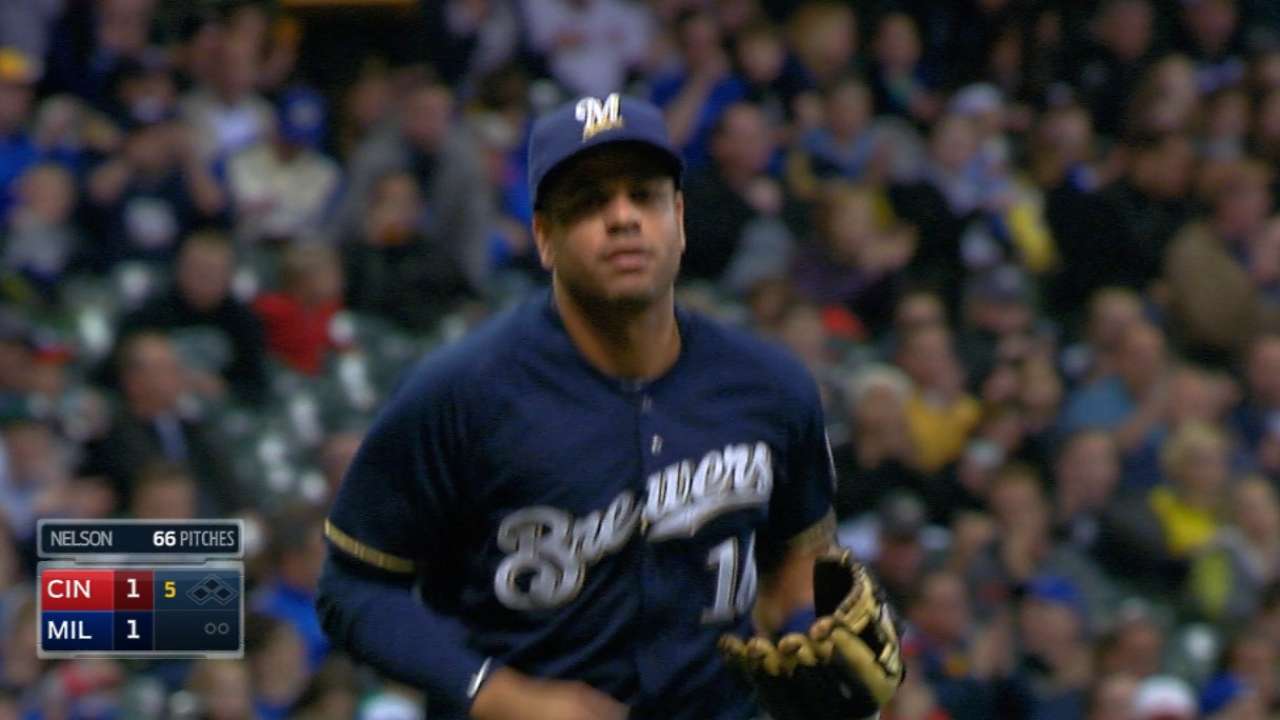 Brewers turn three double plays