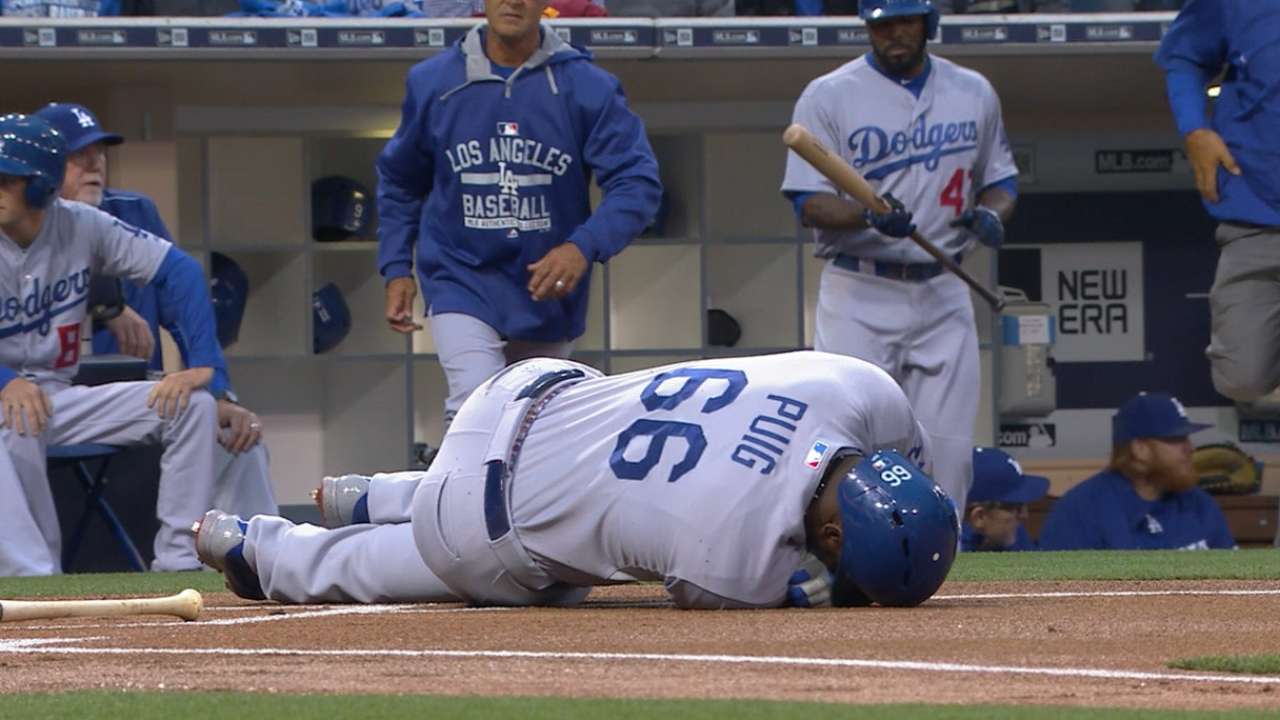 Puig's status uncertain after hamstring flareup