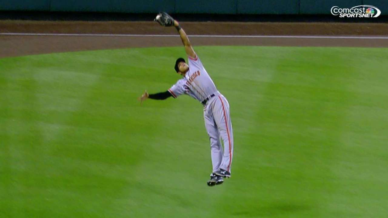 Maxwell's leaping catch
