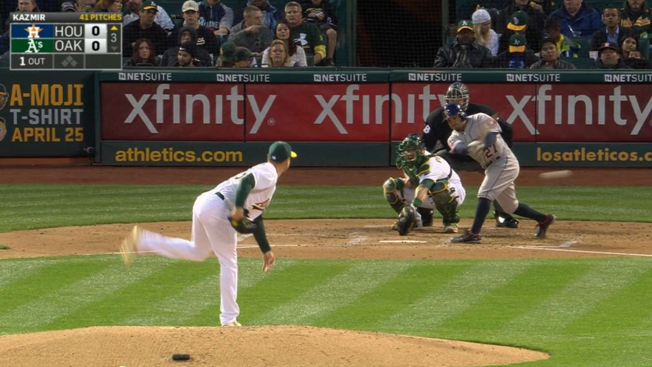 Altuve extends streak vs. A's