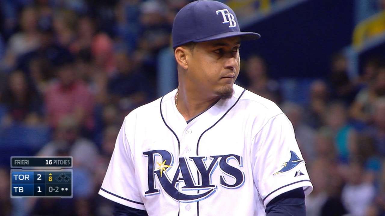Rays DFA Frieri, call up Mahtook