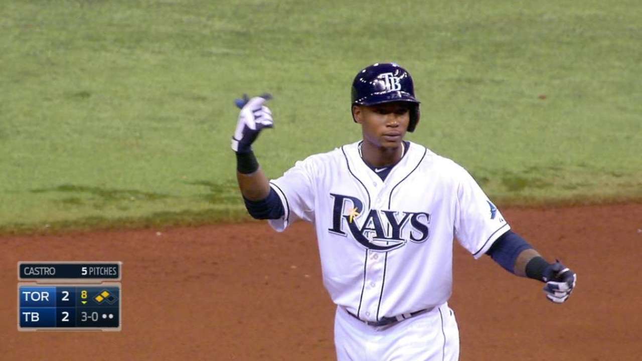 Beckham's clutch double paces Rays' comeback over Jays