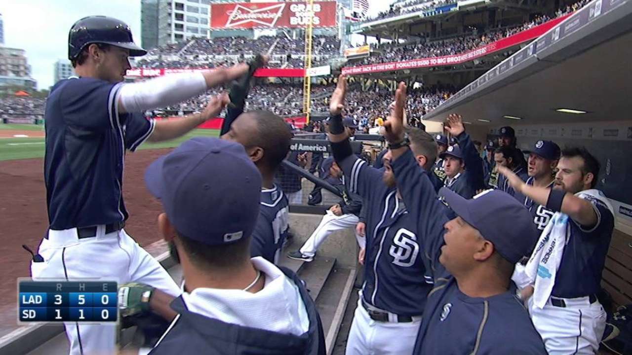 Myers' leadoff homer