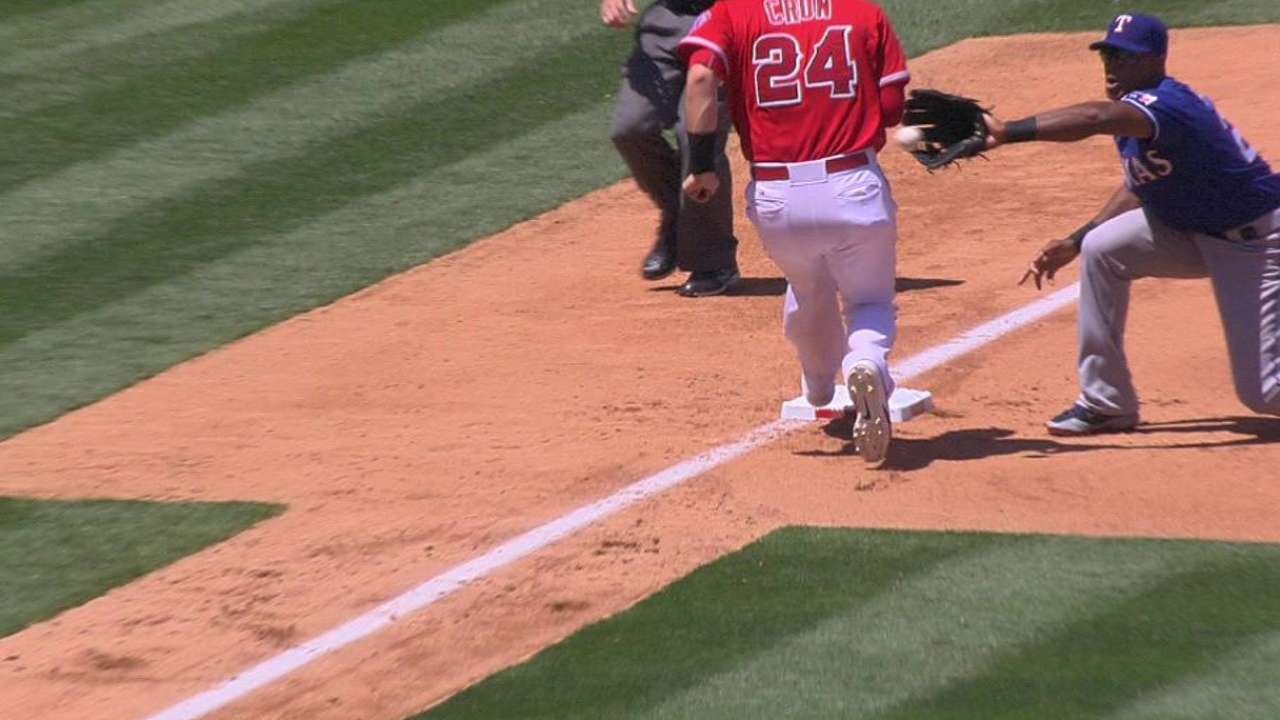 Rangers challenge call at third