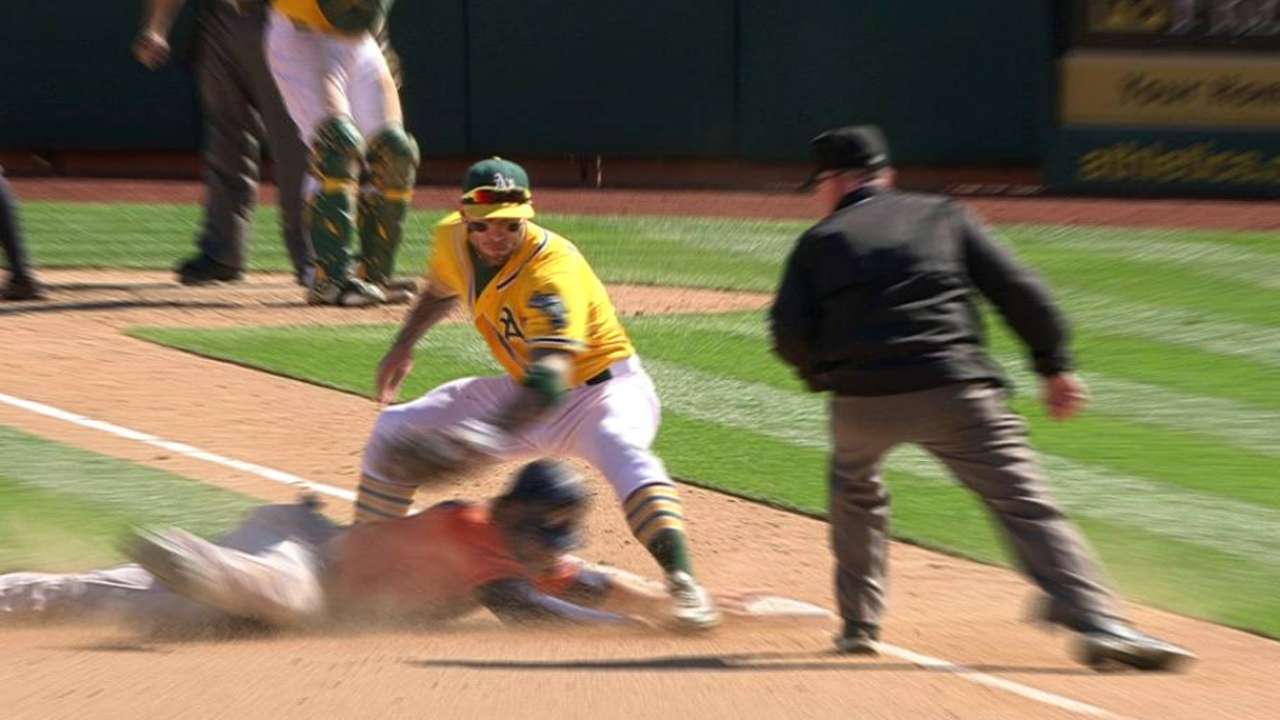 A's challenge safe call