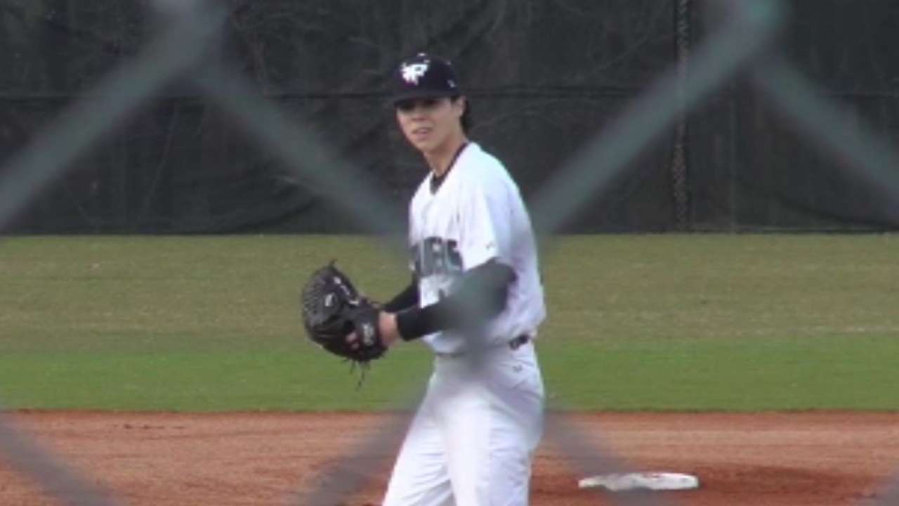 A's begin Day 2 with prep righty Chalmers