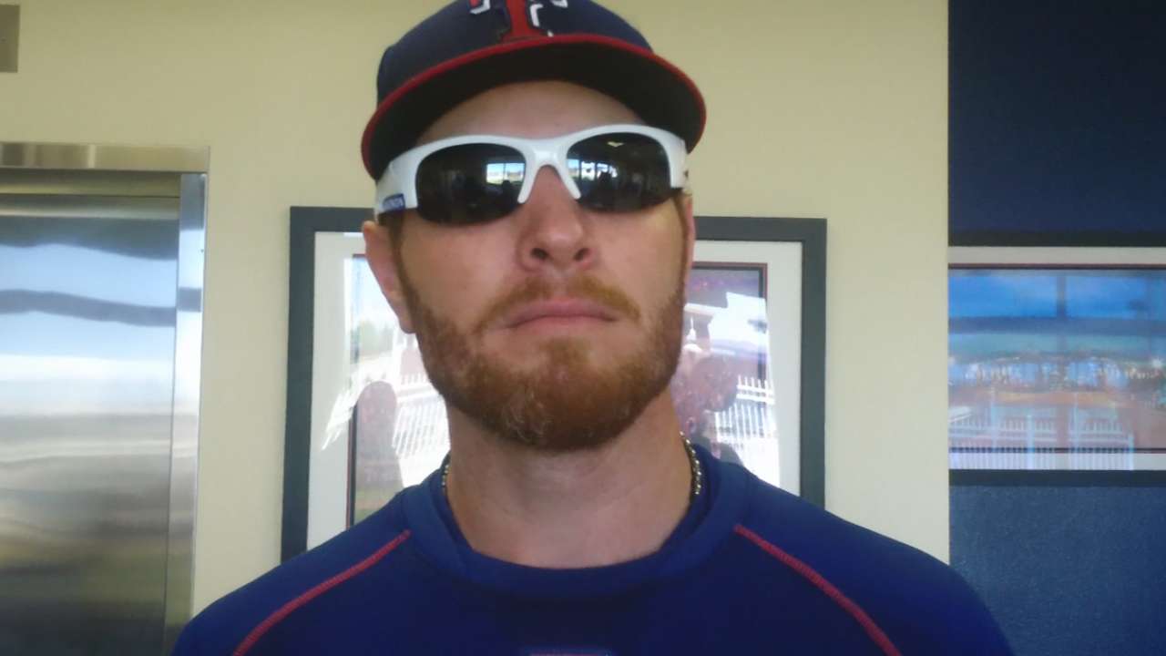 Hamilton greets prospects after first Rangers workout