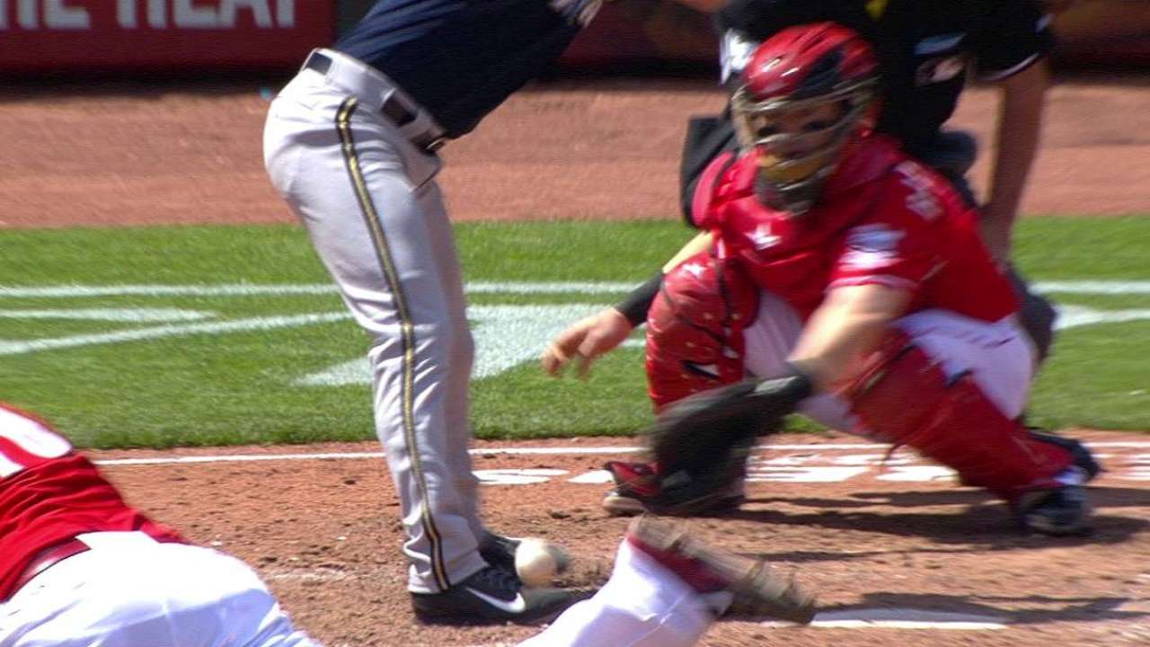 Schafer's RBI hit-by-pitch