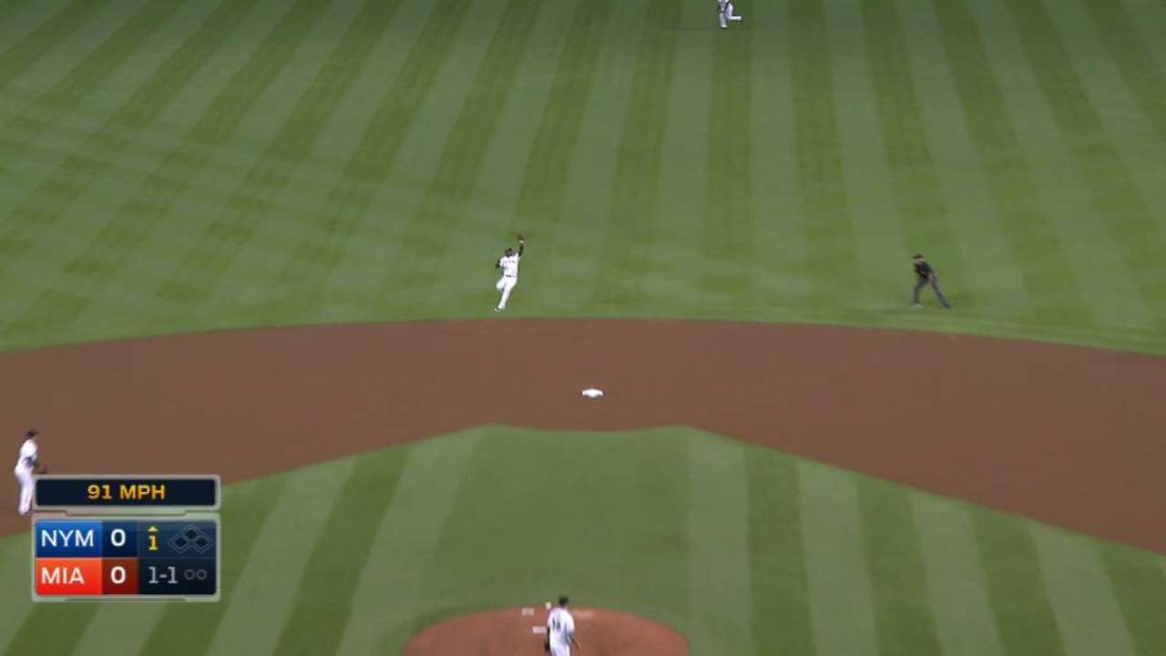 Hechavarria's leaping catch