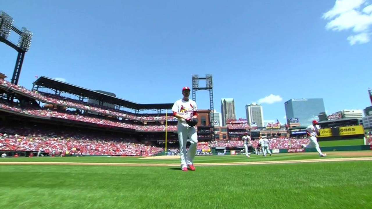 Cooney's first MLB strikeout