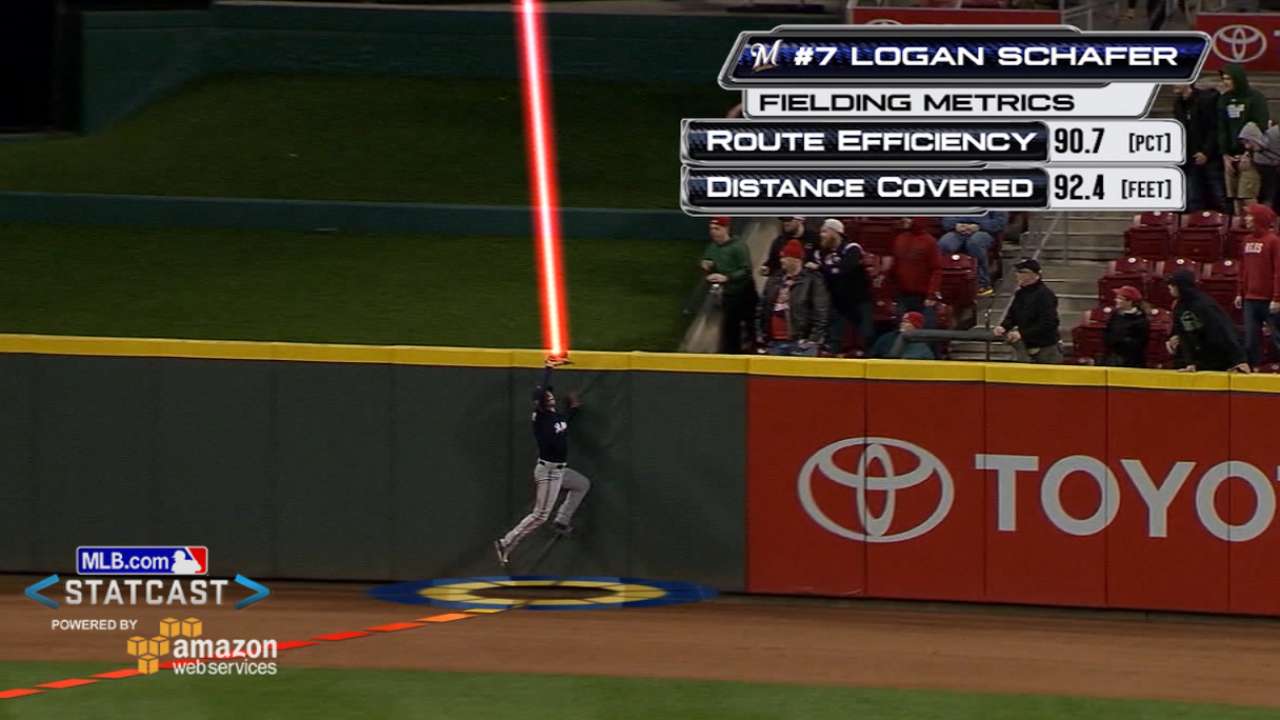 Statcast breaks down Schafer's slick snag