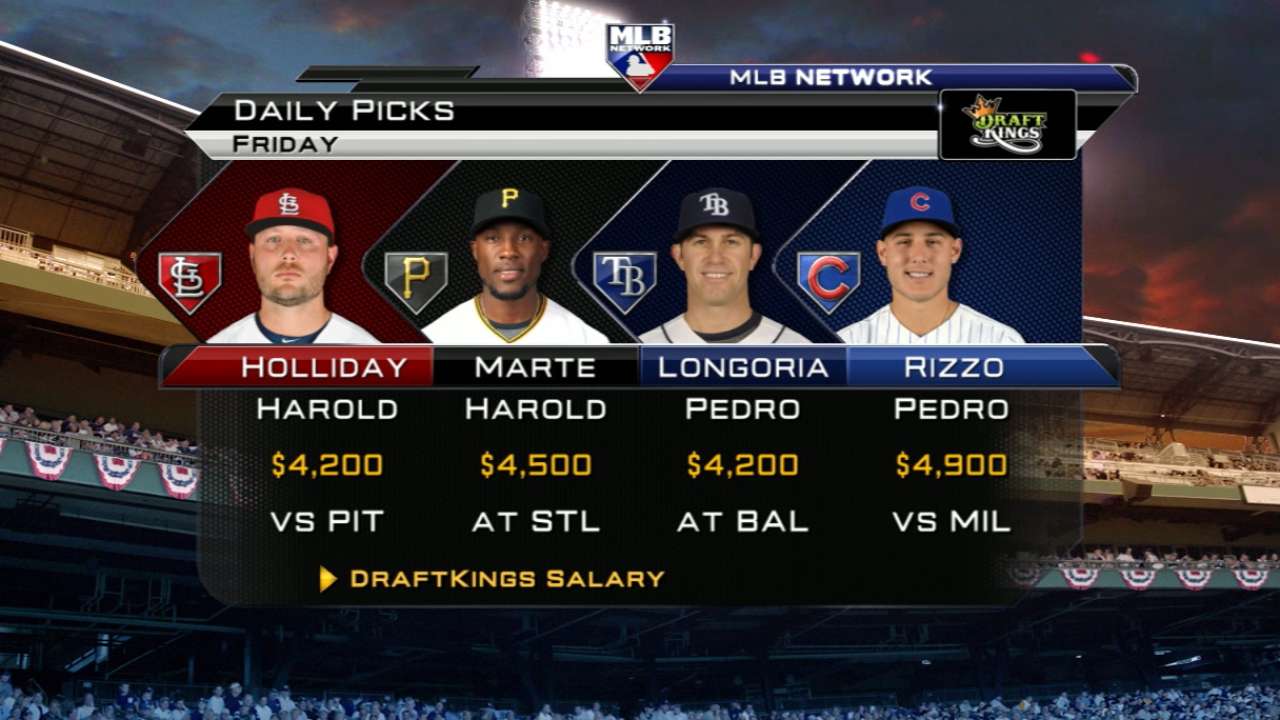 DraftKings picks: Kiermaier, Jones, Santana