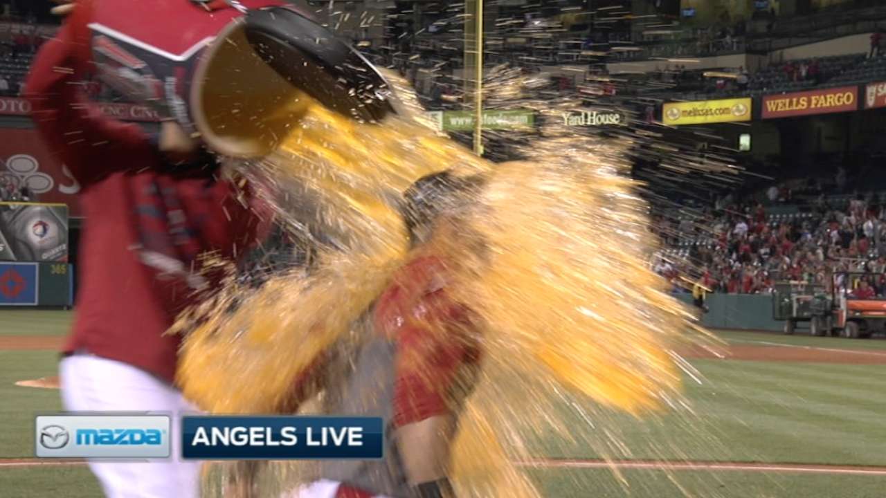 Giavotella on his walk-off hit