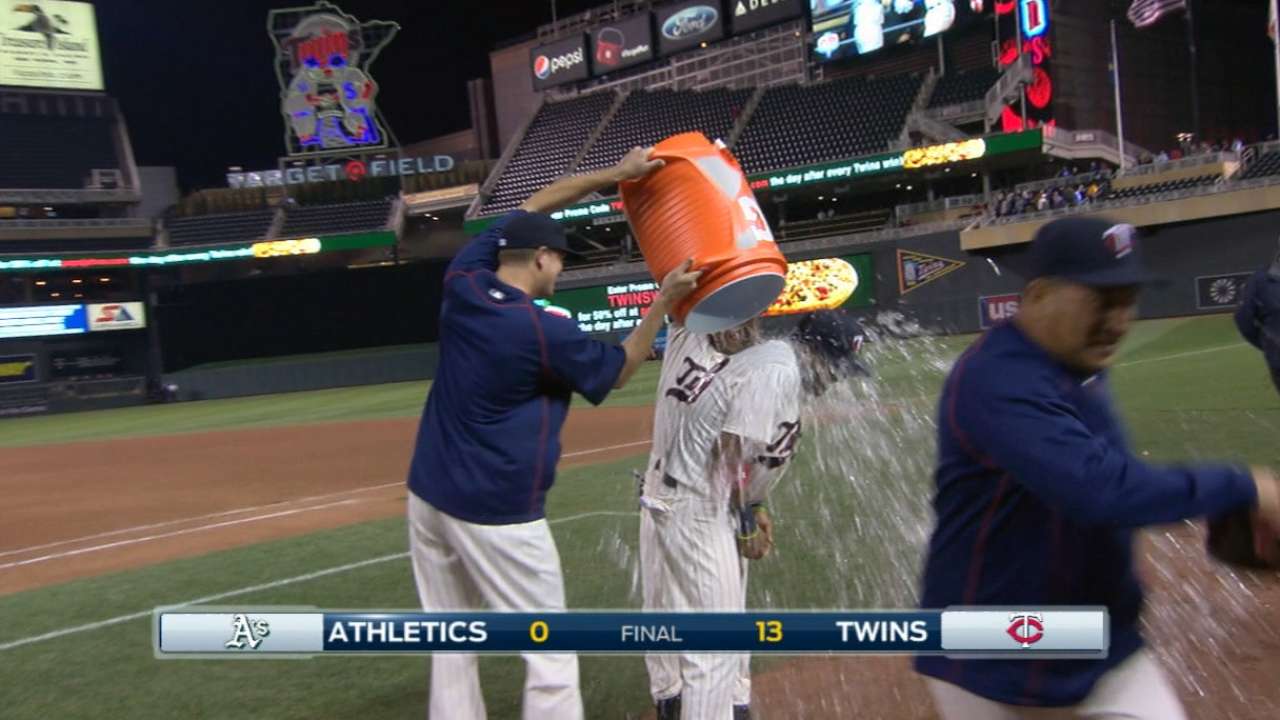 Rosario gets first postgame bath