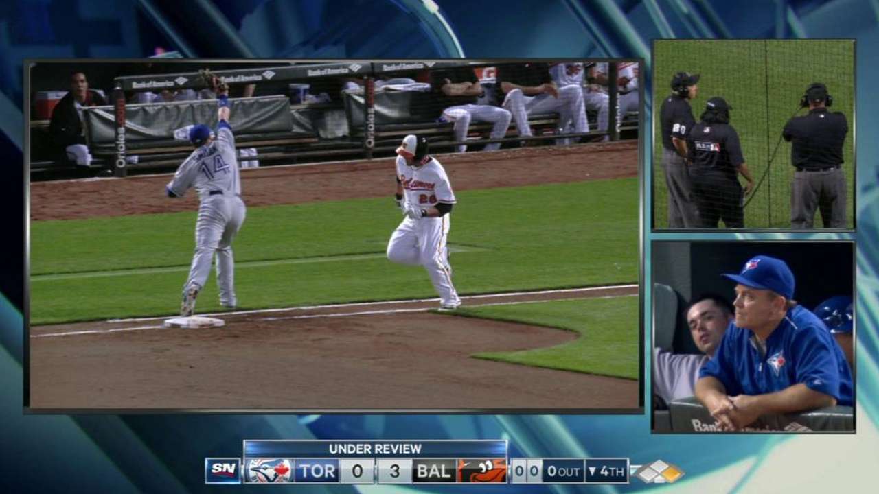 Blue Jays challenge call