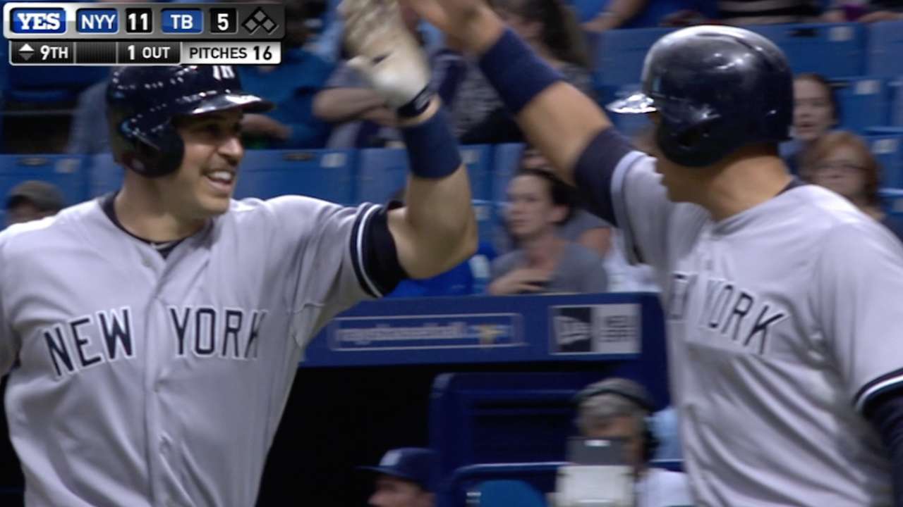 Yankees blast 5 HRs as CC picks up first win