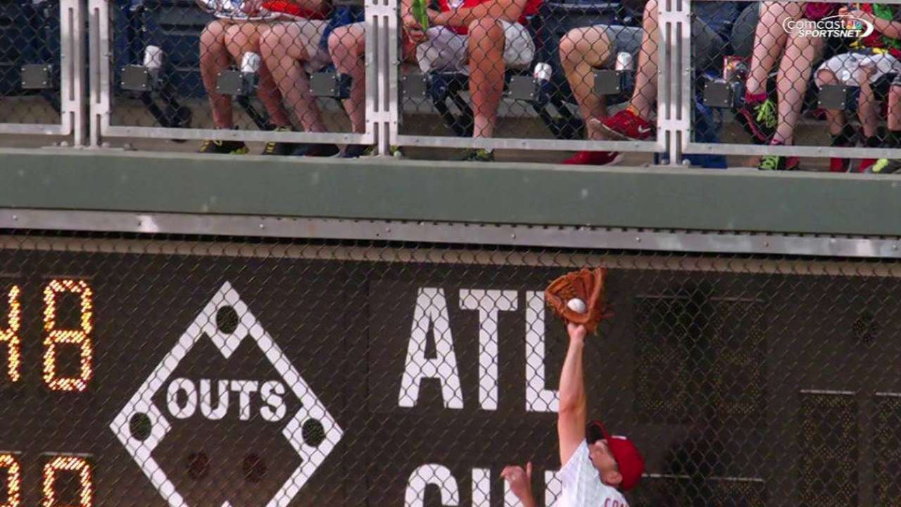 Francoeur's leaping grab