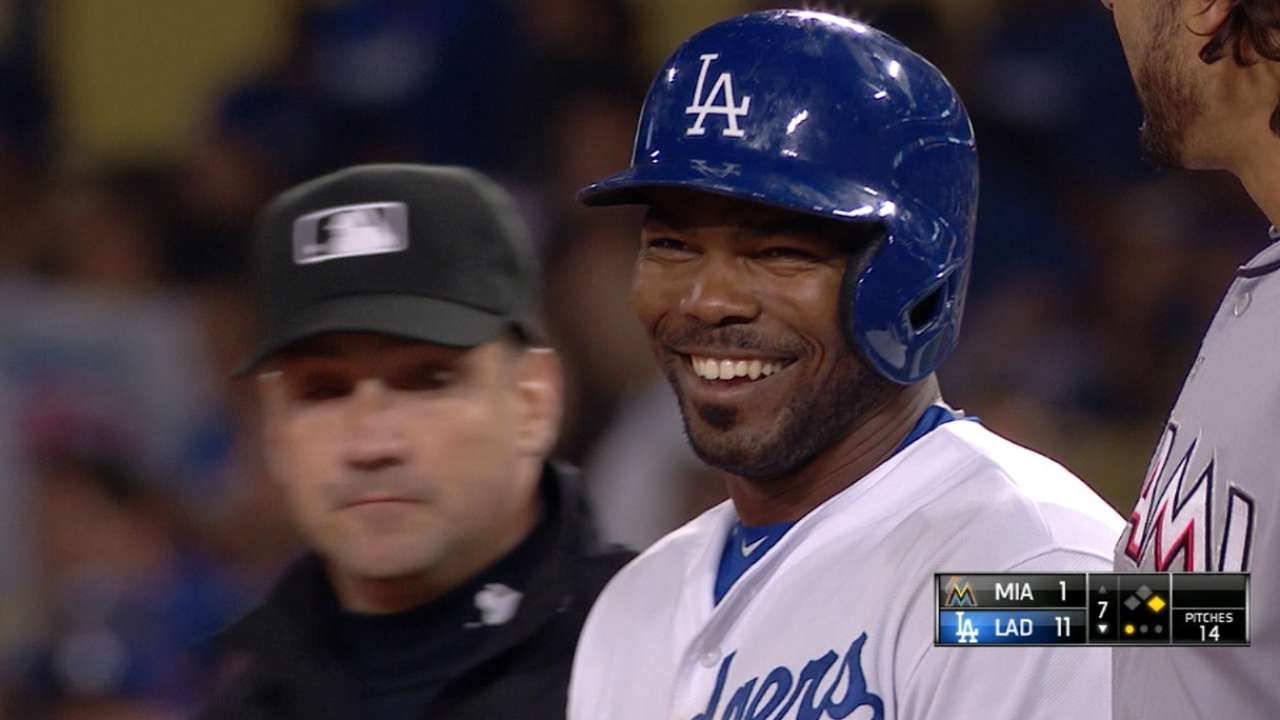 Kendrick's four-hit night