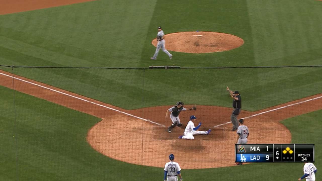 Dodgers' 21 hits easily trump early Fish jack